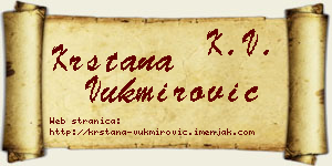 Krstana Vukmirović vizit kartica